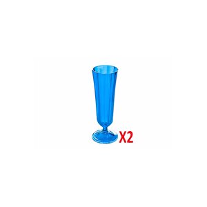 Mavi Flüt Şampanya Bardağı 130cc 2'li 04fia001750