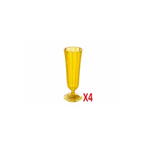 Porland Sarı Flüt Şampanya Bardağı 130cc 4'lü 04fia001717