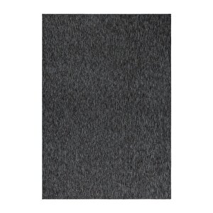 Modern Desenli Bukleli Halı Kısa Havlı Bulanık Düz Renkli Antrasit Siyah 60x100 cm