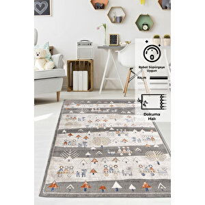 Konfor Motto Kids 4583 Modern Dokuma Çocuk Halısı 100x300 cm