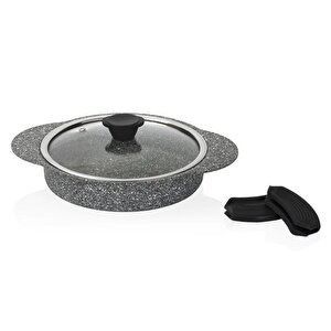 Granit Plus Silikon Saplı 3lü Gri Sahan Seti Tac-3182