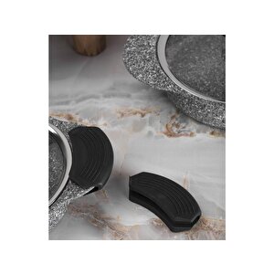 Taç Granit Plus Silikon Saplı 3lü Gri Sahan Seti Tac-3182