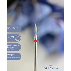 10 Adet Vladmiva Freze Kırmızı Ateş 021mm Ceviz-Siyah