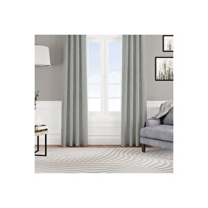 Kadife Dokulu Fon Perde Pilesiz Tek Kanat Taş Rengi 350x260 cm