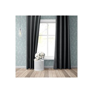 Blackout Karartma Tek Kanat Fon Perde Koyu Gri 140x280 cm