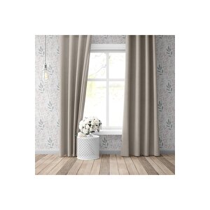 Blackout Karartma Tek Kanat Fon Perde Krem 70x280 cm