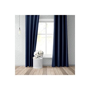 Blackout Karartma Tek Kanat Fon Perde Mavi 300x280 cm