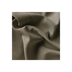 Kadife Dokulu Fon Perde Pilesiz Tek Kanat Vizon 100x260 cm