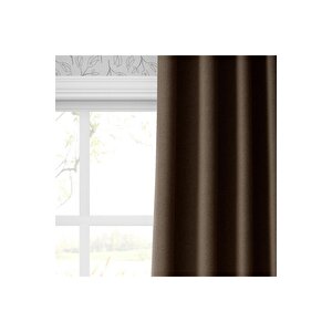 Blackout Karartma Tek Kanat Fon Perde Kahverengi 350x270 cm