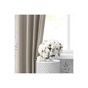 Blackout Karartma Tek Kanat Fon Perde Krem 220x280 cm