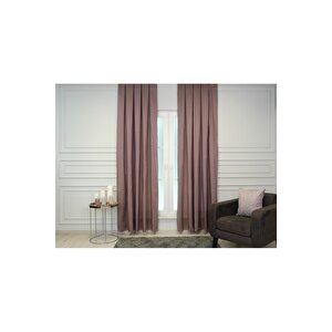 Çift Taraflı Tek Kanat Blackout Fon Perde Lila 140x270 cm