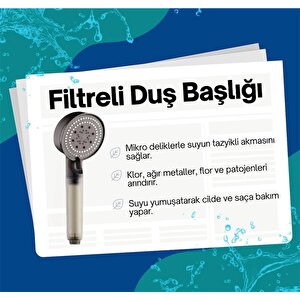 Truva Kireç Önleyici Fonksiyonlu Filtreli El Duşu + 2 Adet Filtre