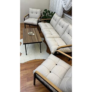 Modern Kadıköy Balkon, Bahçe, Cafe - Metal Kanepe Koltuk Takımı - 3+1+1+ Sehpa