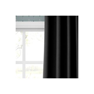 Blackout Karartma Tek Kanat Fon Perde Siyah 300x280 cm
