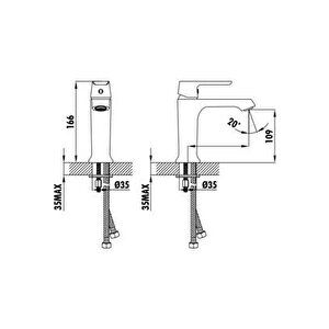 Stilo Lavabo Bataryası Armatürü Sl1500