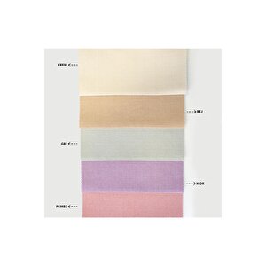 Keten Görünümlü Tek Kanat Fon Perde Pembe