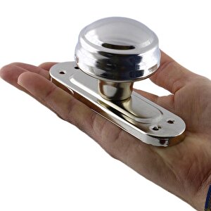 Mandal Aynalı Kapı Tokmağı Topuzu Kolu Metal Tokmak Nikel