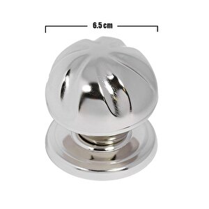 Gülyonca Kapı Tokmağı Kapı Topuzu Babası Kolu Metal Tokmak Nikel Saten