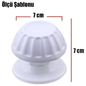 As Papatya Baba Kapı Tokmağı Kapı Topuzu Kolu Metal Tokmak Beyaz