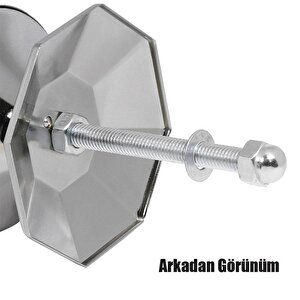 Kristal Kapı Tokmağı Topuzu Kapı Babası Kolu Nikel Saten Metal Tokmak