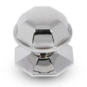 Kristal Kapı Tokmağı Topuzu Kapı Babası Kolu Nikel Saten Metal Tokmak