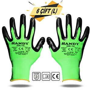 Handy Hn-16 Nitril Kaplama İş Eldiveni Sanayi İnşaat Usta Eldiven 10/xl (1 Çi̇ft)