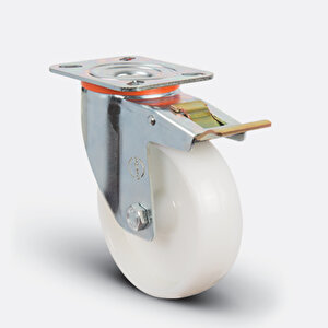 Emes Em01 Zkz 125f Döner Tablalı Frenli Kemik Teker 125 Mm 160 Kg