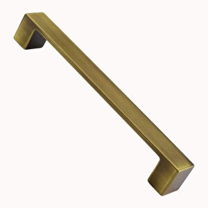 Bihter Düz Mobilya Mutfak Dolabı Çekmece Dolap Kapak Kulpu Kulbu Antik Sarı 128 Mm Metal Kulp