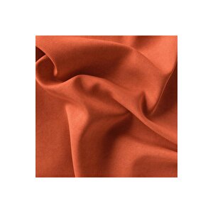 Kadife Dokulu Fon Perde Pilesiz Tek Kanat Kiremit 100x280 cm