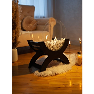 Masa üstü şömine -Bioethanol Şömine - Büyük Boy şömine - black fire - şömine