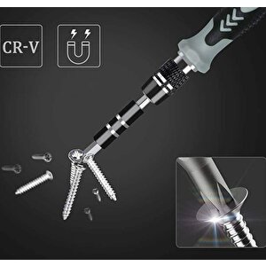 Zhltools 117 Parça Profosyonel Cep Telefonu Tablet Laptop Tornavida Tamir Seti Siyah