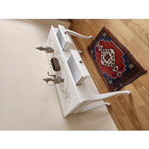 Lükens 120 Cm Çekmeceli Beyaz Dresuar & Makyaj Masası