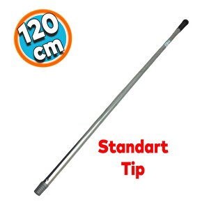 Boyalı Kalın Fırça Sapı Süpürge Mop Çekpas Standart Metal Sap 120 Cm Eh365
