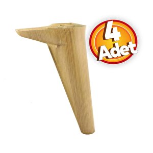 Mobilya Kanepe Sehpa Tv Ünitesi Koltuk Ayağı 15 Cm Açık Kahverengi Baza Ayak (4 Adet)