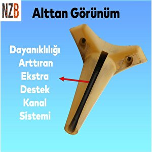 Mobilya Kanepe Sehpa Tv Ünitesi Koltuk Ayağı 15 Cm Açık Kahverengi Baza Ayak (4 Adet)