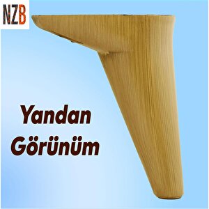 Mobilya Kanepe Sehpa Tv Ünitesi Koltuk Ayağı 15 Cm Açık Kahverengi Baza Ayak (4 Adet)
