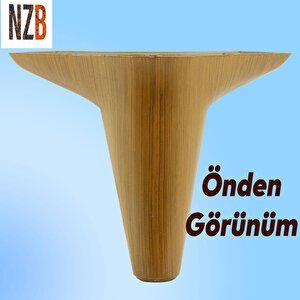 Mobilya Yatak Kanepe Sehpa Tv Ünitesi Koltuk Ayağı 12 Cm Kahverengi Ahşap Desenli Baza Ayak  (4 Adet)