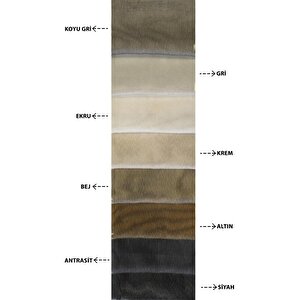 Murcia Dökümlü Tül Perde Pilesiz Altın