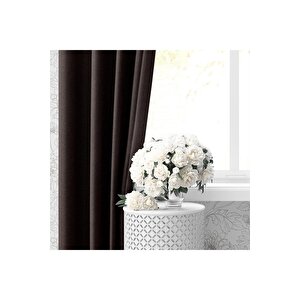 Blackout Karartma Tek Kanat Fon Perde Acı Kahve 180x260 cm