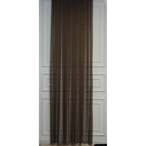 Murcia Dökümlü Tül Perde Pilesiz Acı Kahve 500x260 cm
