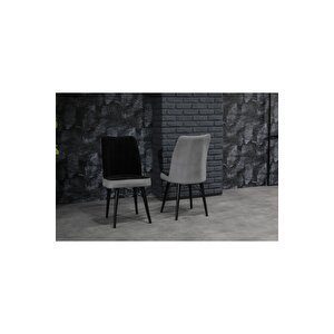 6 Adet Damalı Serisi Kazayağı Desen Ahşap Gürgen Ayaklı Sandalye Ve 80x130 Açılabilir Masa Takımı