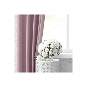 Blackout Karartma Tek Kanat Fon Perde Pudra Pembe 100x260 cm