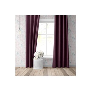 Blackout Karartma Tek Kanat Fon Perde Mürdüm 100x270 cm