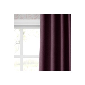 Blackout Karartma Tek Kanat Fon Perde Mürdüm 100x270 cm