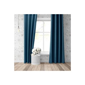 Blackout Karartma Tek Kanat Fon Perde Indigo Mavi 220x260 cm