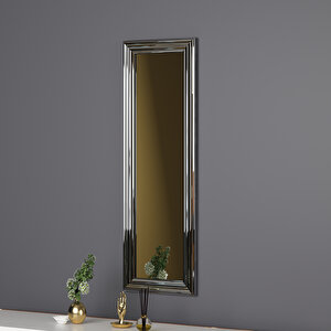 Dekoratif Kolson Aynası Gümüş 30x90cm