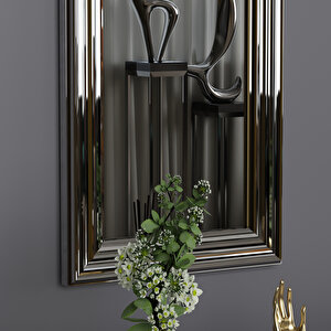Dekoratif Kolson Aynası Gümüş 30x90cm