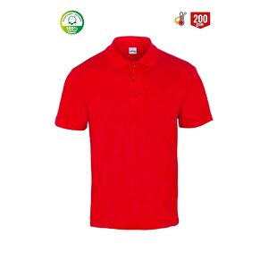 Eco Polo Pi̇ke Kisa Kol T-shirt-8101-kirmizi XXL