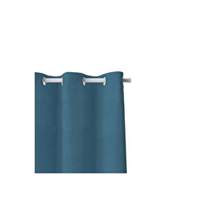 Halkalı Blackout Karartma Tek Kanat Fon Perde Indigo Mavi 140x270 cm