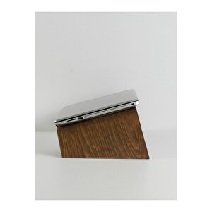 Doğal Ağaç Laptop Masa Standı Ve Yükseltici Notebook Tutucu (ceviz) Ceviz